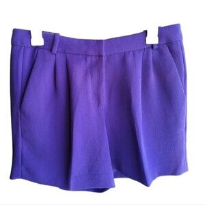 J Crew Women's Dressy Shorts Mini Floaty Casual Formal Pockets Purple Size 4